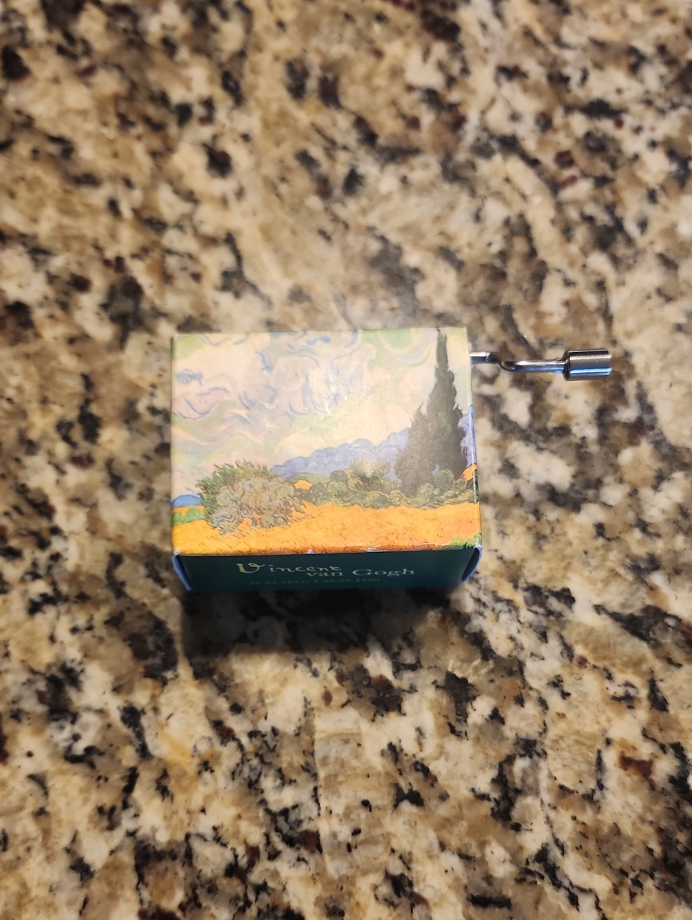 FRIDOLIN Vtg Vincent van Gogh Green Collectible Box